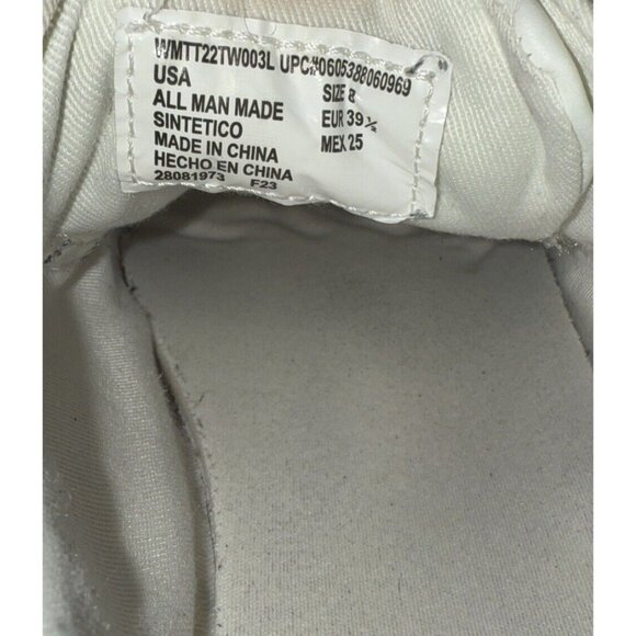 Time and Tru Sneakers Women's size 8 US Classic Court Casual White Gold - Picture 5 of 13